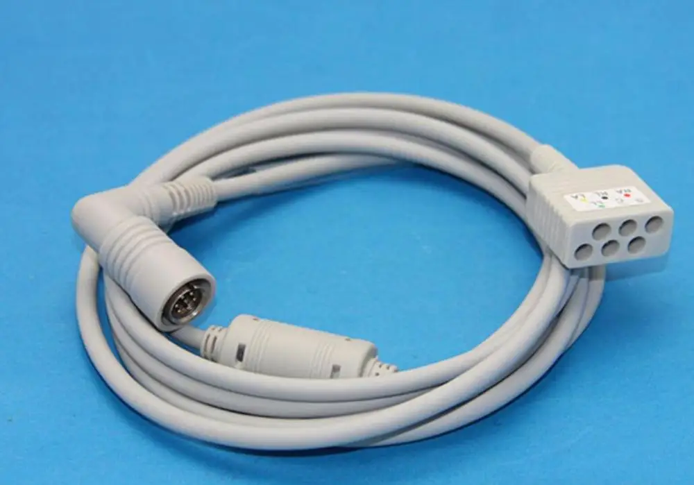 Колин 5 ЭКГ магистральный кабель для BP88 BP306 круглый 6pin AHA или IEC |