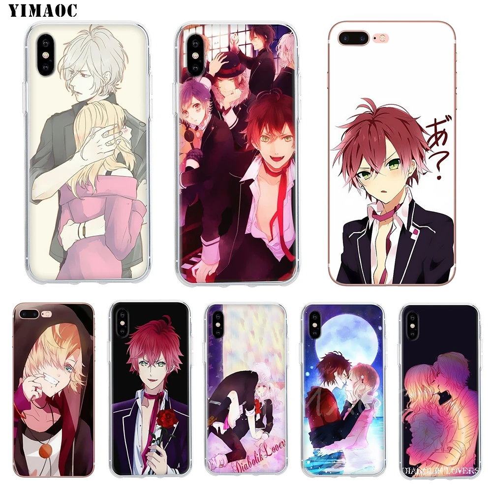 Мягкий чехол YIMAOC DIABOLIK LOVERS из ТПУ и силикона для iPhone 8 7 6 6S Plus 5 5S SE X XR XS 11 Pro Max |