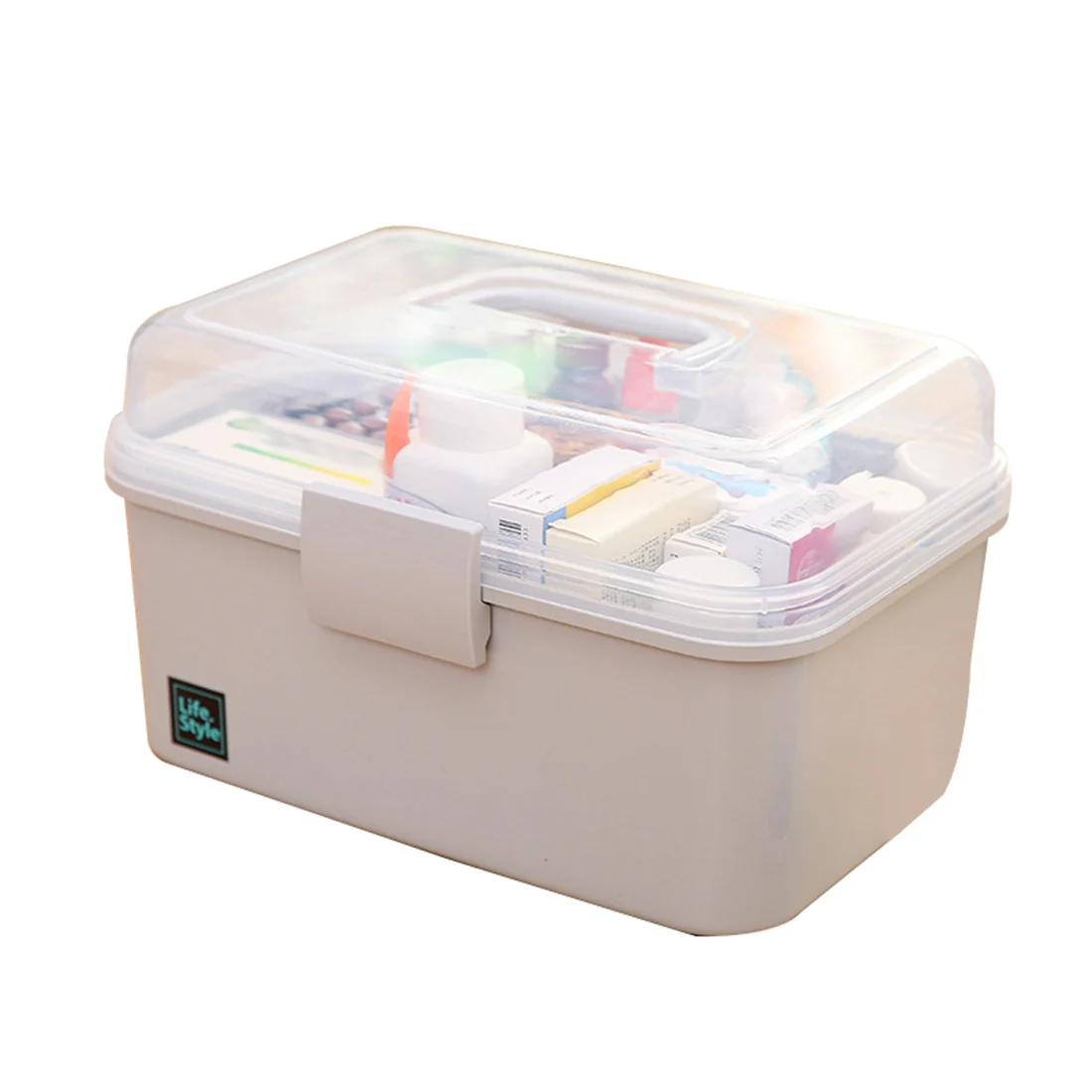 

2019 Medicine Box Pill Cases Plastic Storage Box First Aid Kit Organizer Multi Pill Cases Portable Storage Case Large Capacity