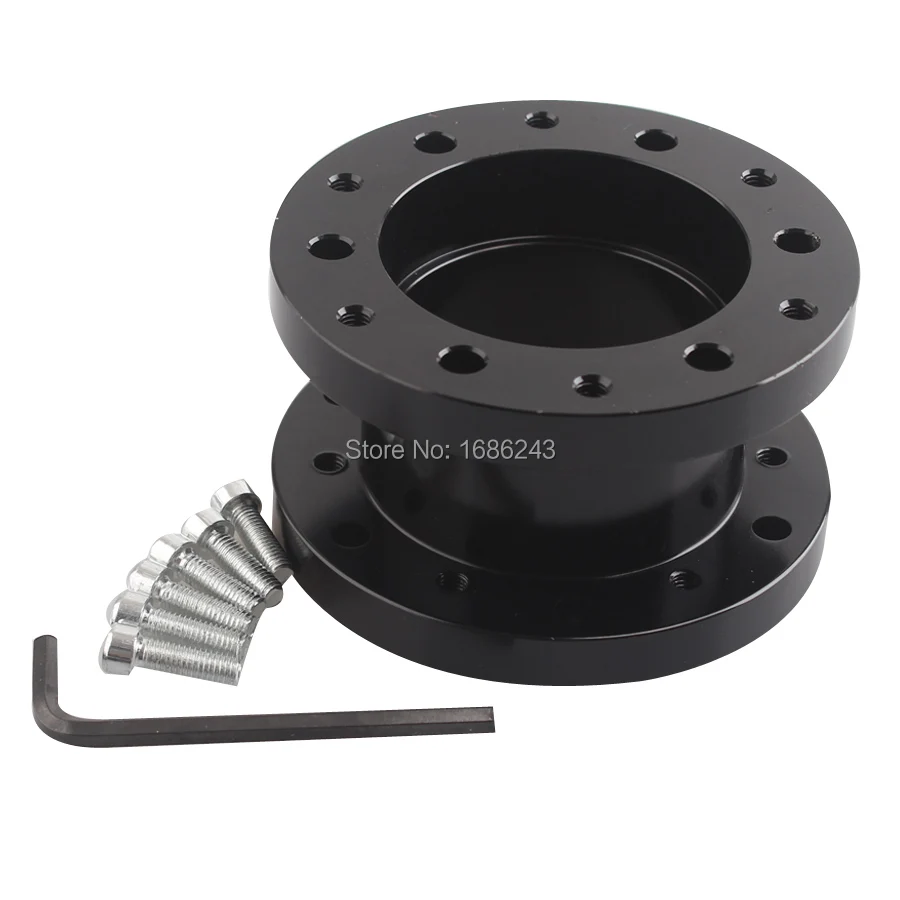 Black Height 50mm Aluminium Steering Wheel Hub Adapter Spacer Kit For Car Booster Universal New | Автомобили и мотоциклы