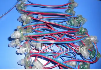 

WS2811 LED pixel node, DC5V input, full color RGB string,50pcs a string,IP68 rated