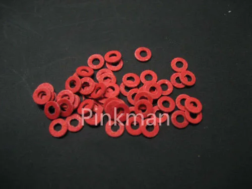 

1000 Pcs M4 4*9*0.5 mm Red Insulating Fiber Washer