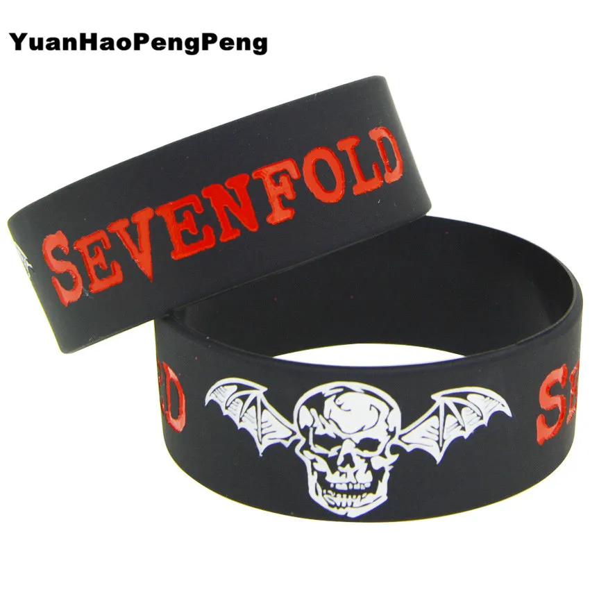 25 шт. 1 дюйм широкий силиконовый браслет Avenged Sevenfold резиновый новый металлический