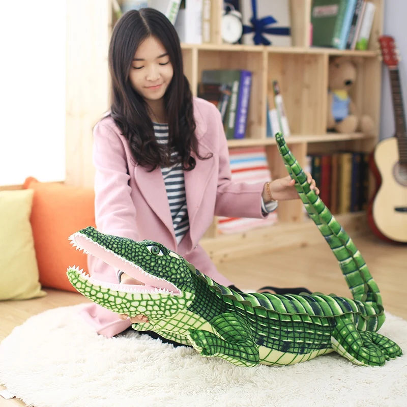 

New Arrival Big Size Simulation Crocodile Plush Toys Stuffed Animals floor doll Kids Toy Cushion Pillow birthday holiday Gifts