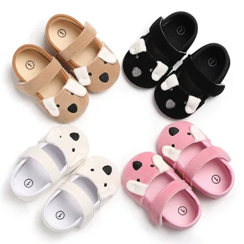 

Newborn infant baby girl solid color animal pattern soft casual fashion casual shoes