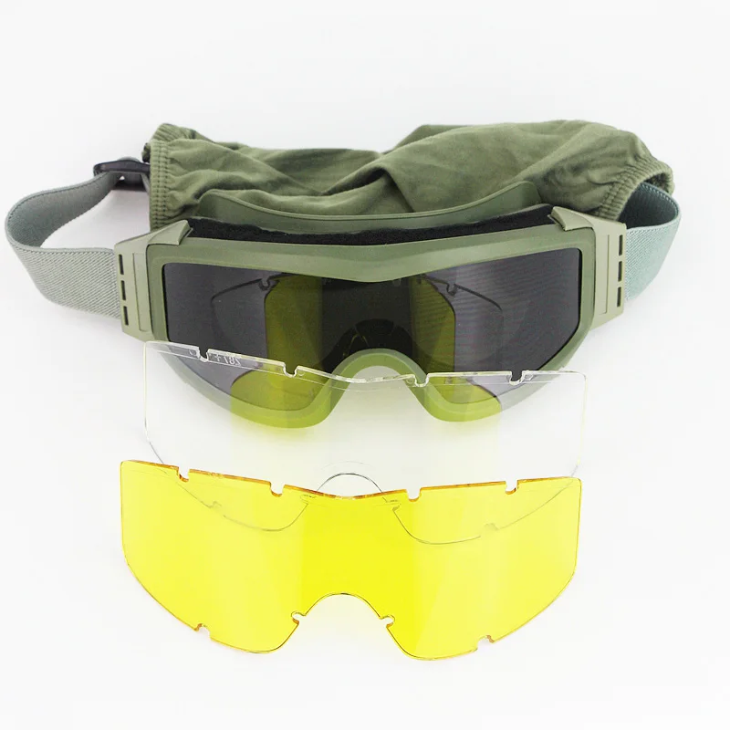 Tactical Ballistic CS Goggle Sports Glasses with 3 pcs Lens Outdoor