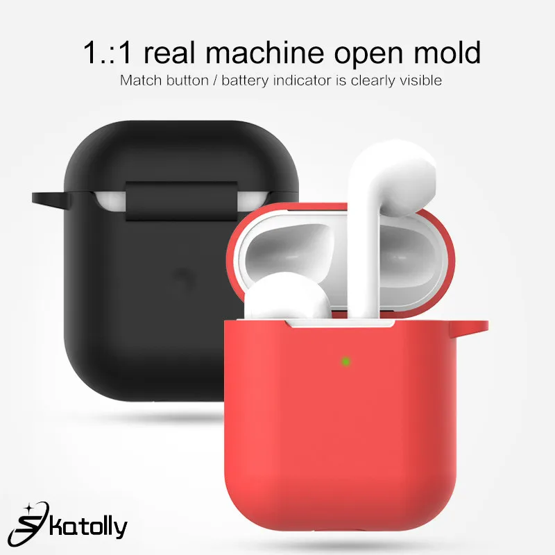 

Silicone Wireless Earphone Charging Case Bluetooth Headset Protective Sleeve Anti-fall Cover Case for Airpods Charging Box