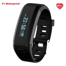 Водонепроницаемый № 1 SmartBand F1 led силиконовых браслетов спортивные умный браслет с мобильного телефона вызовы монитор сердечного ритма