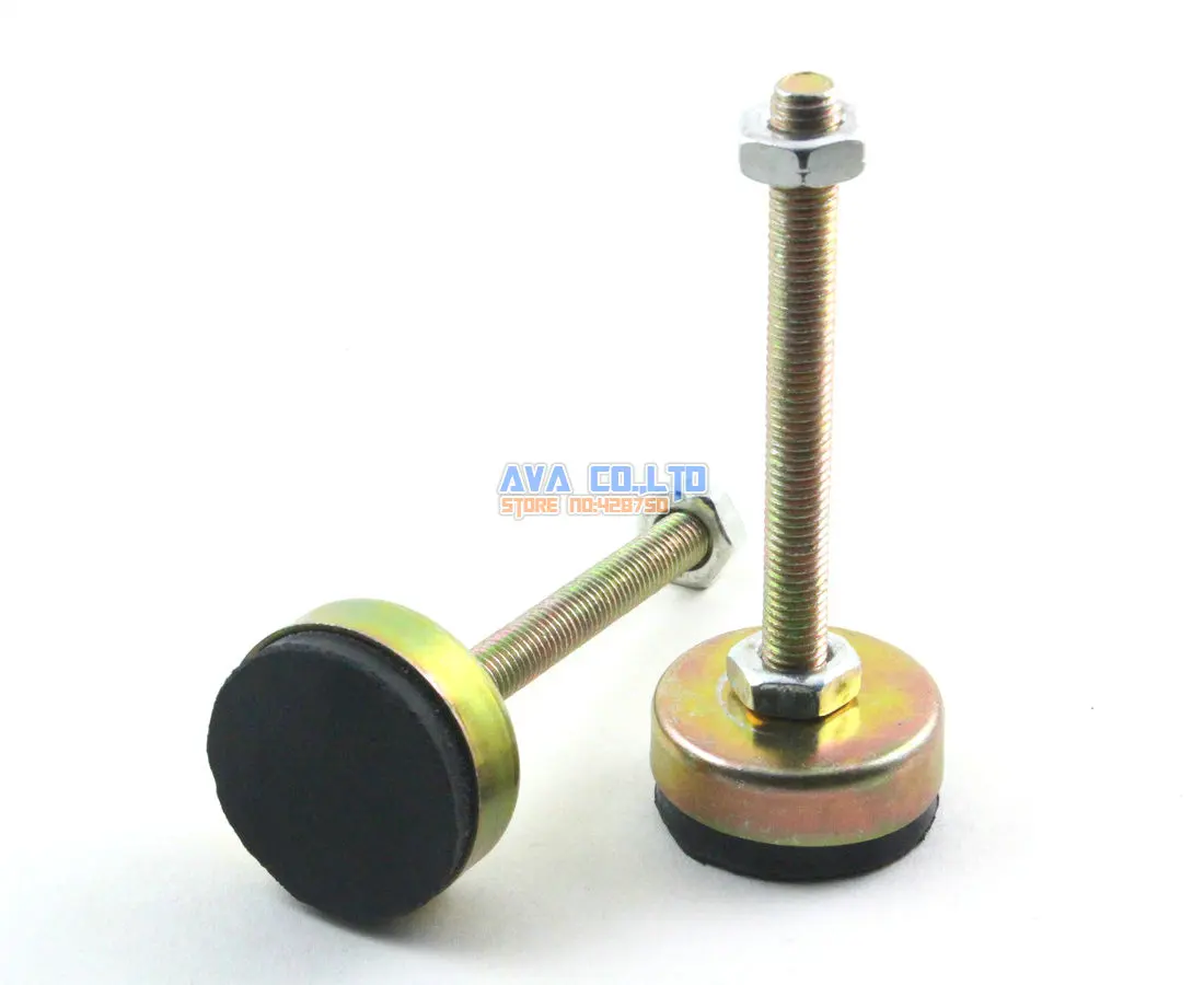 4 Pieces 43mm Base M10x100mm Adjustable Anti Slip Lathe Leg Furniture