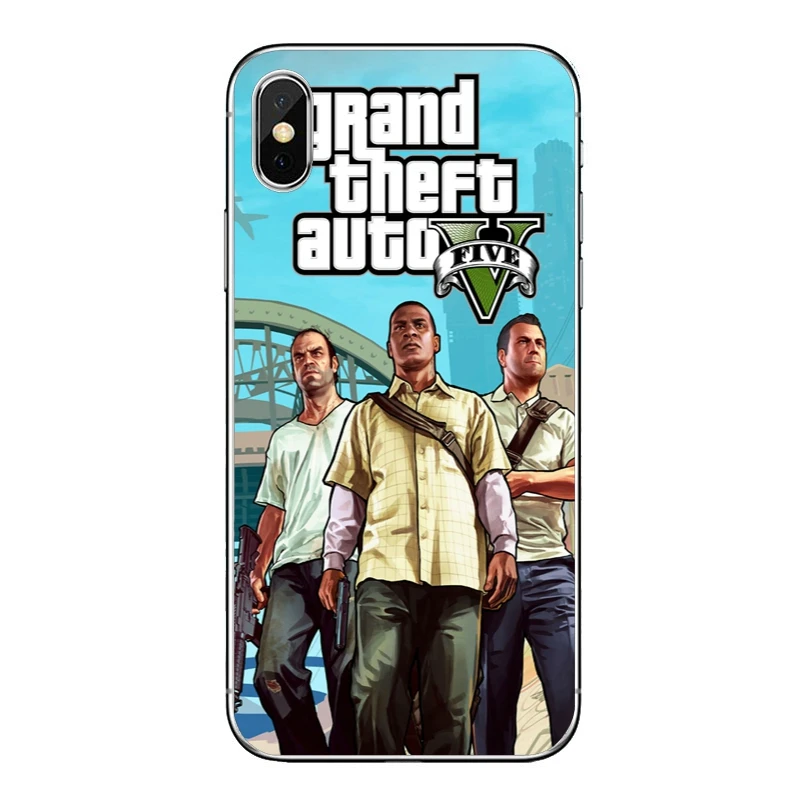 GTA 5 Grand Theft мультфильм для Samsung Galaxy J8 J6 J5 J4 J3 J2 Plus Prime pro 2016 2017 2018 чехол мягкий телефона