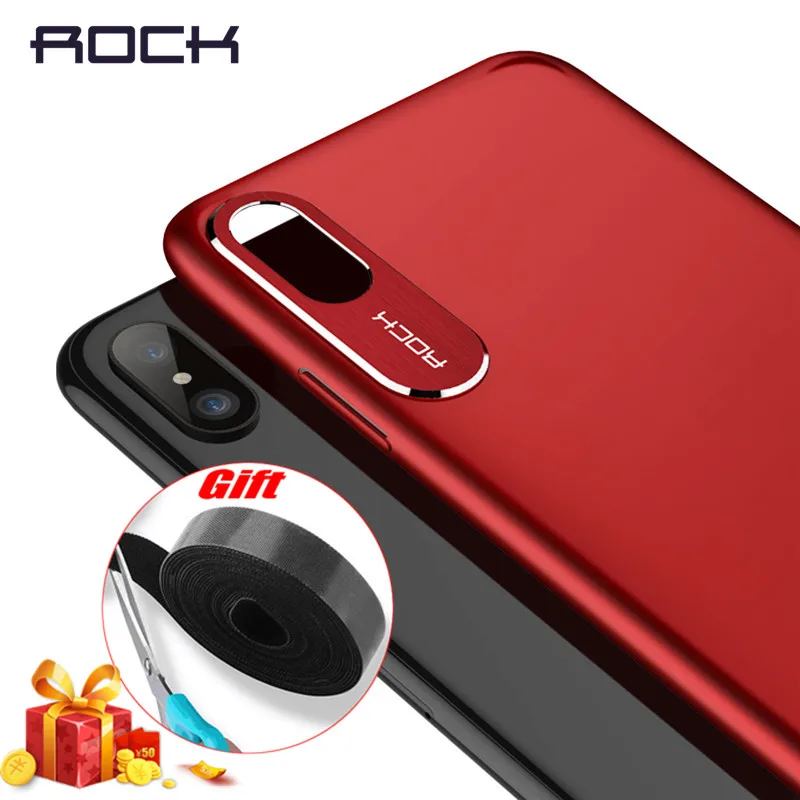

For iPhone X Case ROCK Luxury Business Style Metal Phone Camera Protection Transparent Case For iPhone X Cover