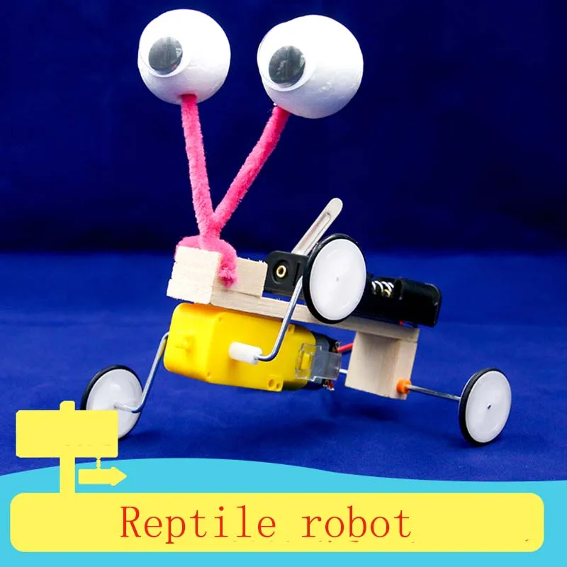 

Happy DIY Kids Science Experiment Toy RC Robot Reptile Model Construction Kit Invention STEM School Project for kids