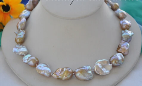 

ddh003075 natural 22mm baroque lavender reborn freshwater pearl necklace 18inchs