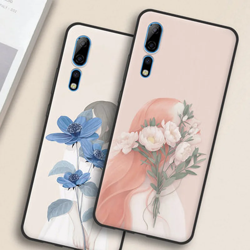 Чехол для ZTE Axon 10 pro чехол 10Pro с цветами Мягкий Силиконовый ТПУ телефона Axon10 A2020Pro