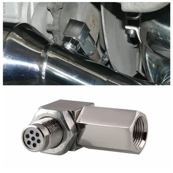

NEW 90° Sensor Spacer Engine Light CEL Check Bung Mini Catalytic Converter for O3 Dropshipping sensor batoque da Conversor 3.1