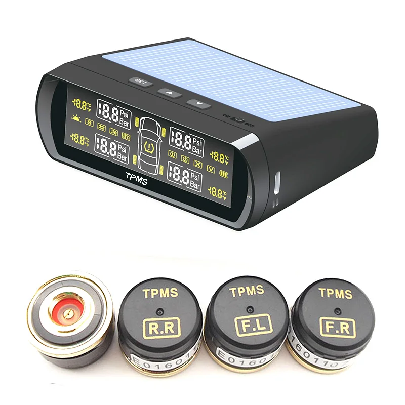 

Solar TPMS newest technology Car Tire Diagnostic-tool with mini external sensor superior quality Wireless TPMS