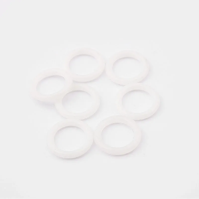 30 шт. черный/белый резиновый лакричный кожаный слайдер Стопперы для 10x6 мм Licorice кожа найти уплотнительное кольцо - Цвет: White