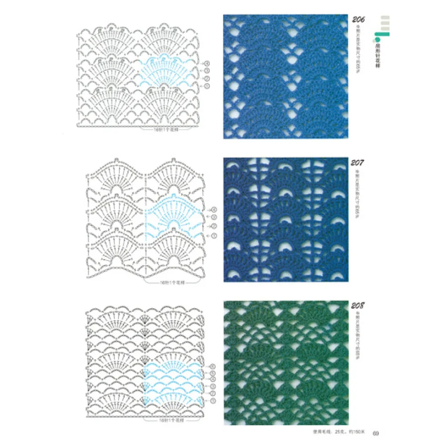 2 шт./компл. японский крючком цветок и отделкой и углу 300 различных узор свитер Вязание книгу учебник ручной учебник