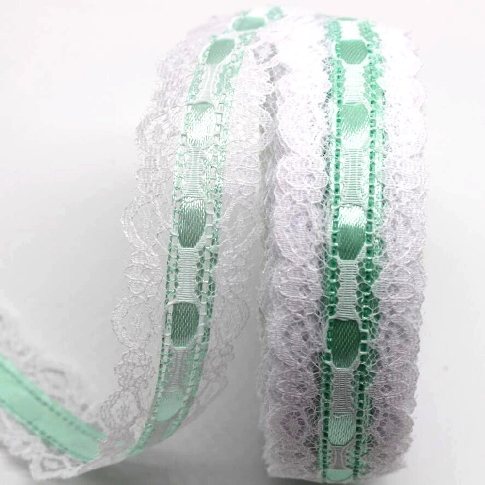 30MM 5 Yards 10 Yards 20 White Lace Ribbons DIY Handmade Material Headdress Hair Bows Christmas wedding Decoration Satin ribbon decoration ribbon supplies