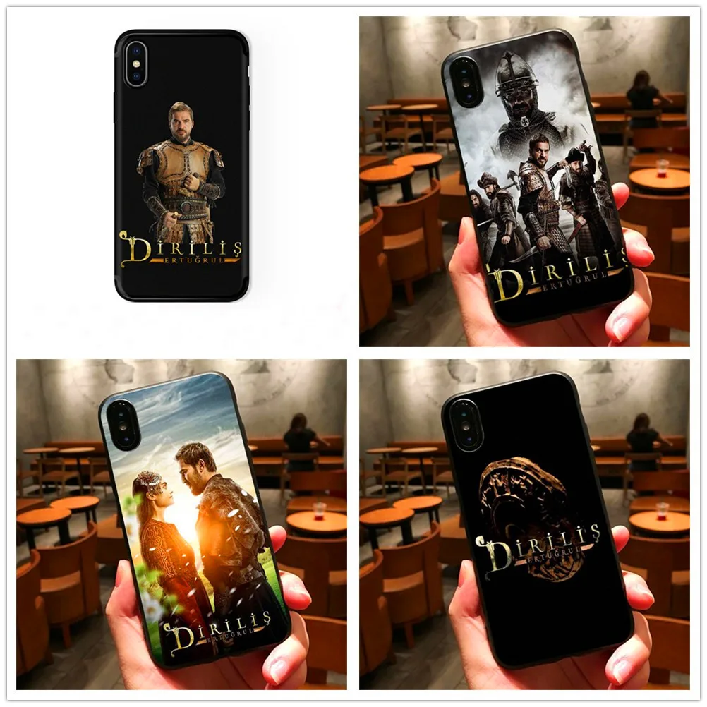 

Tv Dirilis Ertugrul black soft TPU Silicone fundas cover cases for iphone 8 7 6 6s plus X Xr Xs Xmax 5 couqe shell