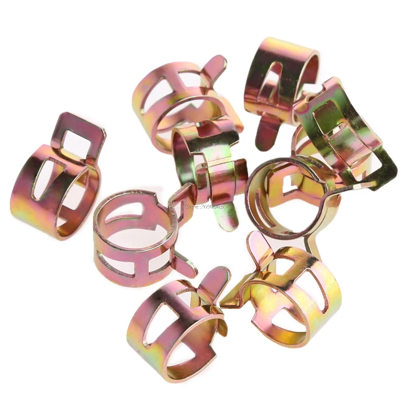 100Pcs 10 Size Fuel Spring Clip 6 15mm Vacuum Silicon Hose Clampin Clamps from Home Improvement