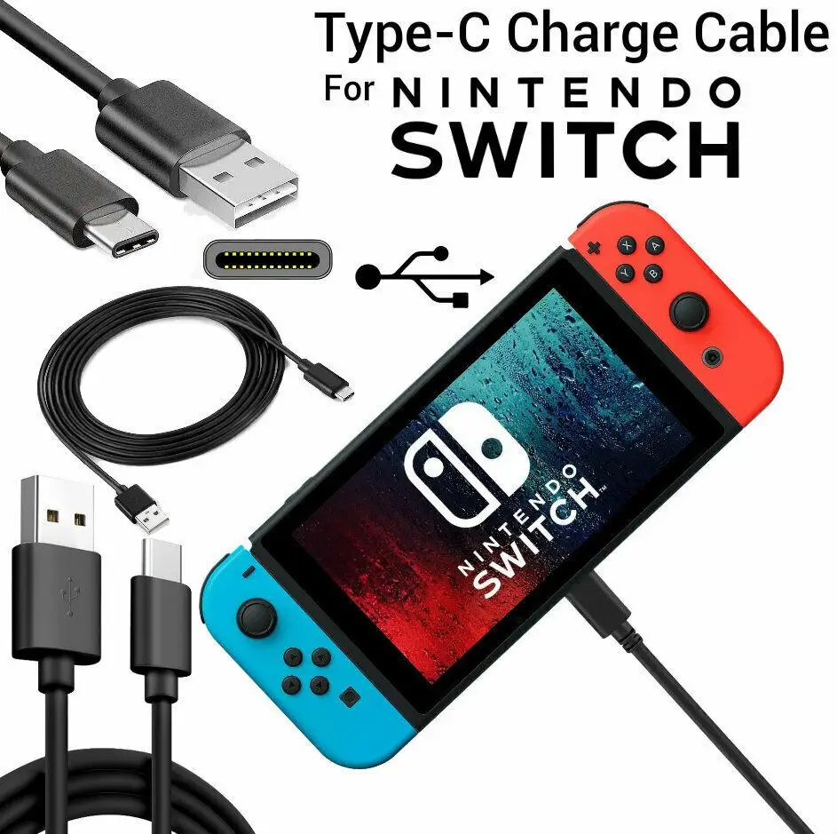Kuulee для Nintendo Switch зарядное устройство свинцовый кабель длинный | Электроника