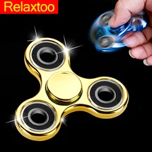 Plastic Fidget Spinner Hand EDC Relieve Stress Toy Plating Finger Spiner Old Adult Kid Gift Gyro Toy For ADHD Autism