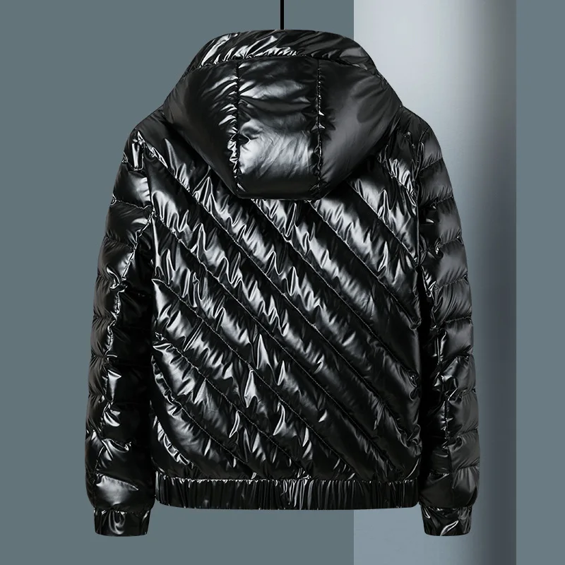 2018 Winter Men's Light Down Jacket Clothes Fashion Casual Hooded Warm White Duck Down Coat Male Brand Clothing