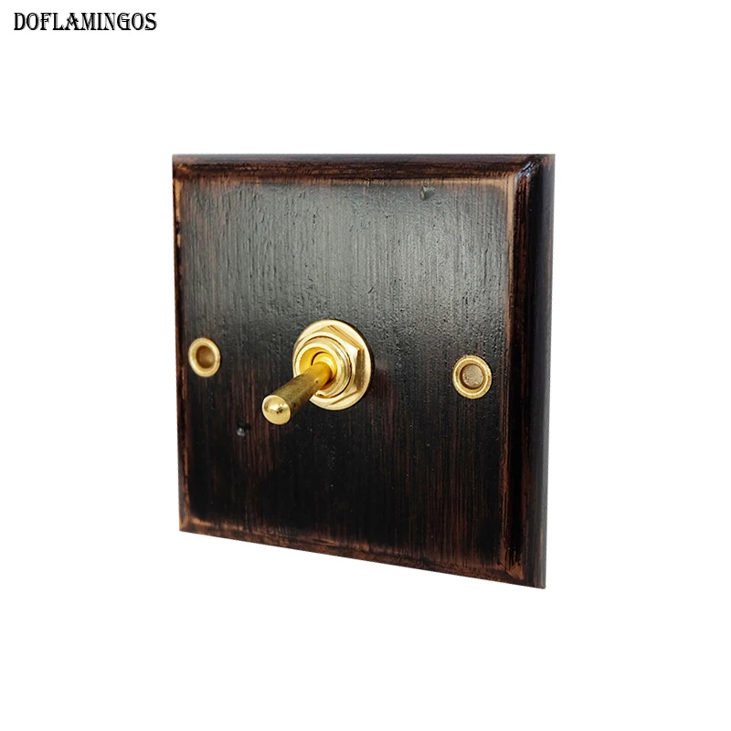 86 Model Retro Hand Made Old Black Walnut Brass Copper