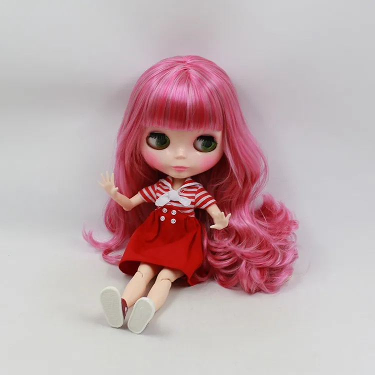 Fortune Days Nude Blyth Кукла № 230BL10491290 розовые волосы с челкой телесный цвет кожи фабрика Blyth