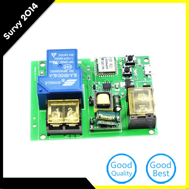 

Wifi Relay Switch Module High Power 220V 30A 6000W Phone APP Remote Control