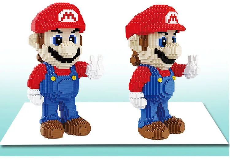 Mini Blocks Cartoon Building Toy Super Mario Victory Red Fire 3d Model DIY Diamond Nano Blocks educational toys Mini Blocks Cartoon Building Toy Super Mario Victory Red Fire 3d Model DIY Diamond Nano Blocks educational toys