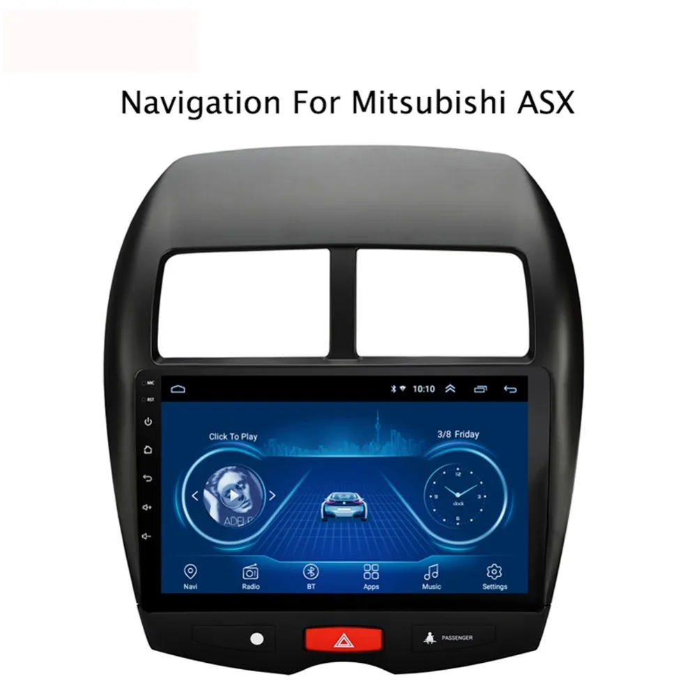 Excellent Super Slim Touch Screen Android 8.1 radio GPS Navigation for Mitsubishi ASX 2013-18 headunit tablets Stereo Multimedia Bluetooth 0
