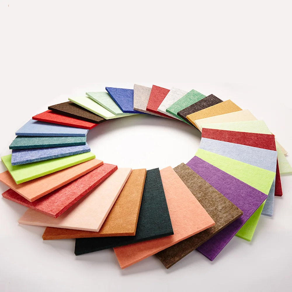 

56x Polyester Fiber Panel Acoustic Board Sound-absorbing 600 x 600 Studio Piano Hall Theatre KTV 48 Colors 2.8kg / 3.8kg