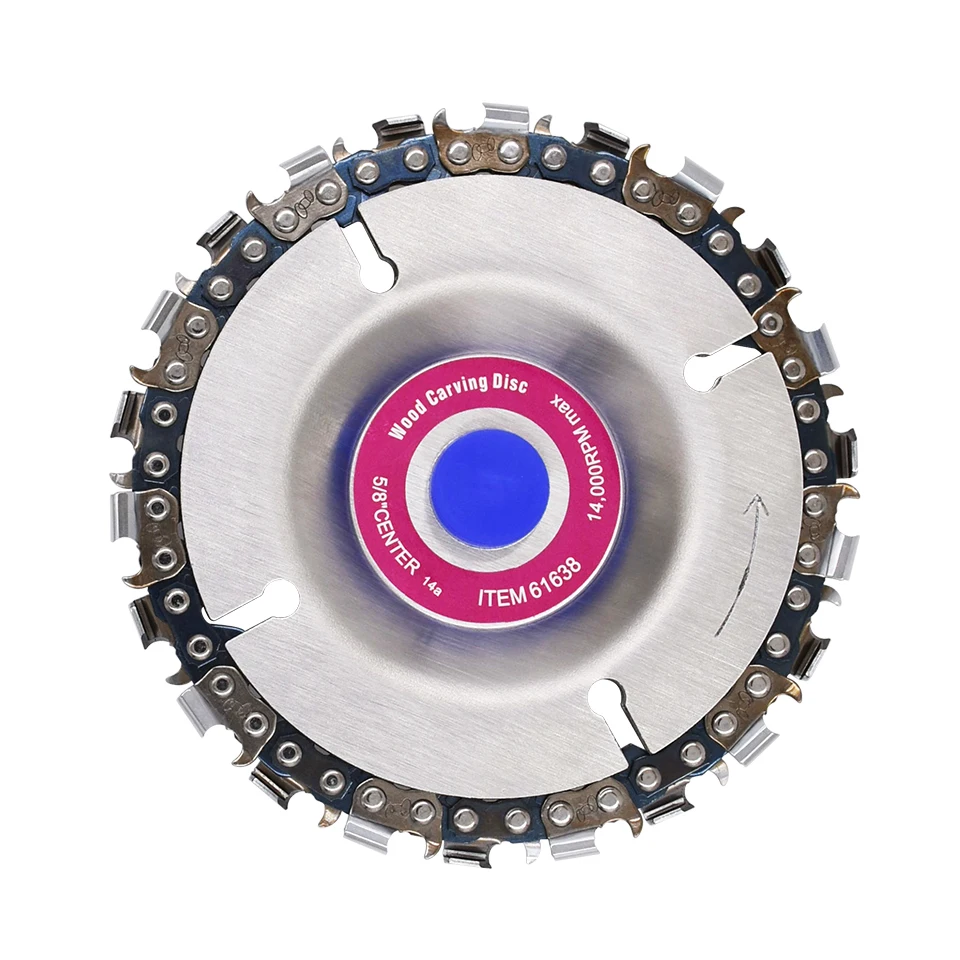 

4 Inch Wood Carving Tools Grinder Chain and Disc 22 Tooth Fine Abrasive Cut Chain For 100/115 Angle Grinder