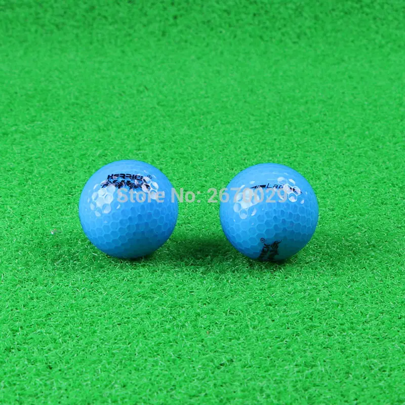 Хрустальный прозрачный шар для гольфа 12 шт. мяч для гольфа двухслойный высококачественный мяч для гольфа прямая акция от производителя - Цвет: Синий