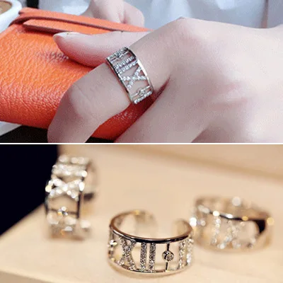 

Personality Bohemian 925 Sterling Silver Crystal Letter Rings for Women Wedding Bridal Vintage Antique Ring Girl Gift Anillos