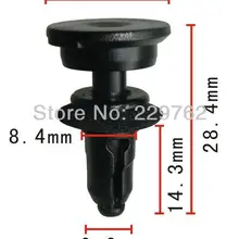 100 шт. вентиляционная решетка для крыши Push-type фиксатор для Toyota Accord Пластиковые Автомобильные заклепки Автомобильные пластиковые зажимы авто пластиковый фиксатор