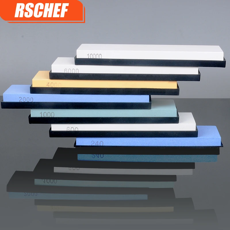 

RSCHEF 240 600 1000 2000 whetstone knife sharpener sharpening stone honing stone knife kitchen tools with angle guide free