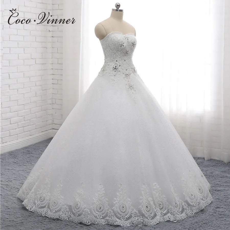 Роскошное вышитая бальное платье с кристаллами, свадебное платье цвета слоновой кости, белое, с открытыми плечами, с жемчужинами, свадебное платье WX0006