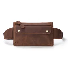 Высокое качество Crazy Horse воловья кожа для мужчин поясная сумка Сумки из натуральной кожи винтажный кошелек бум Повседневная сумка почтальона хип пояс поясная сумка