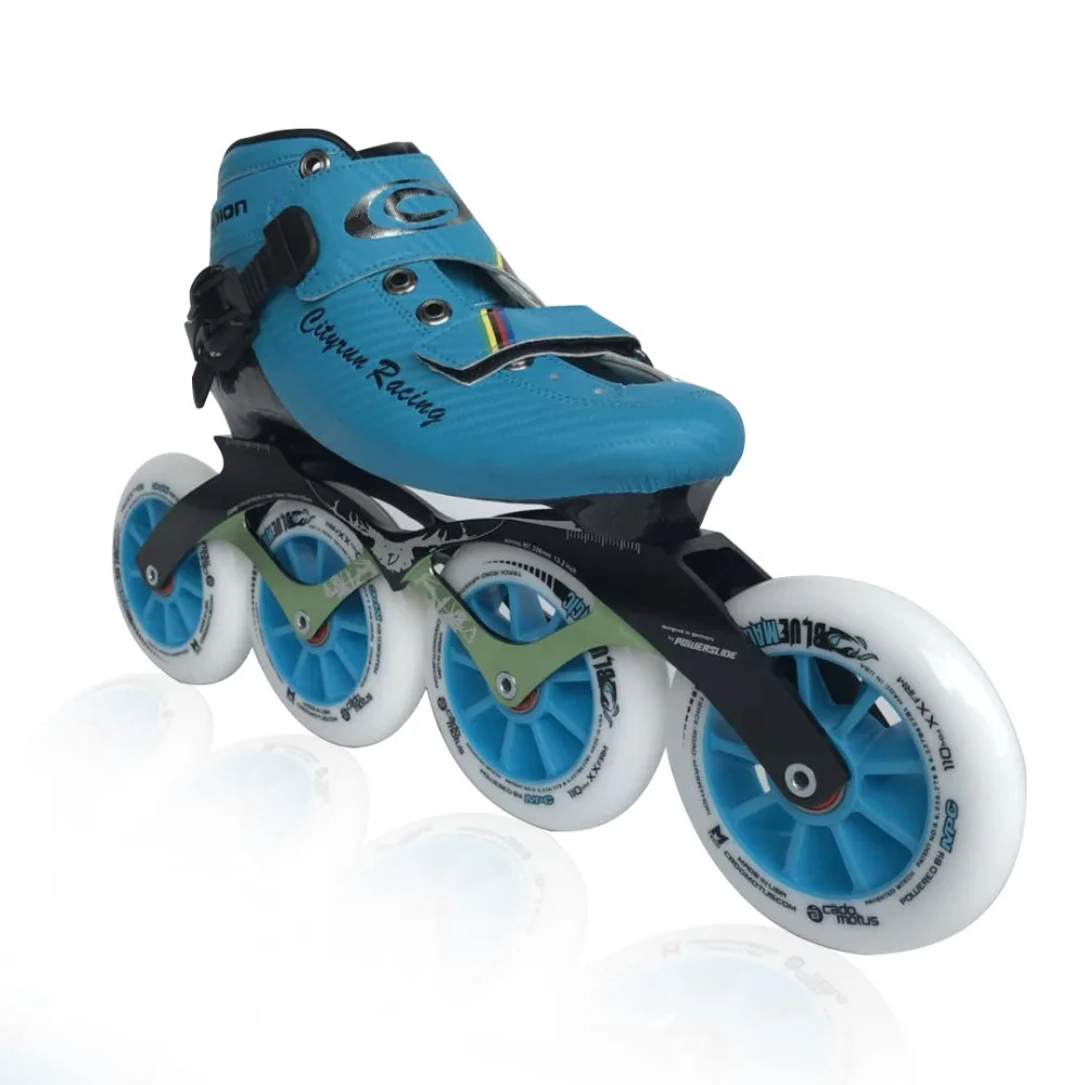 المهنية الكربون الألياف سرعة أحذية تزلج الكبار/الطفل سباق على الجليد أحذية CITYRUN مضمنة التزلج الأزرق الأصفر الأحمر حذاء أسود