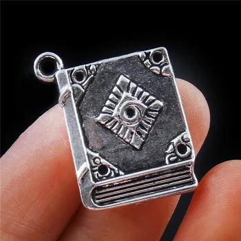 

Jewelry diy hand made 10pcs 23*18mm Tibetan Silver Book spell witchcraft Beads European Charms Pendant Bracelet Findings