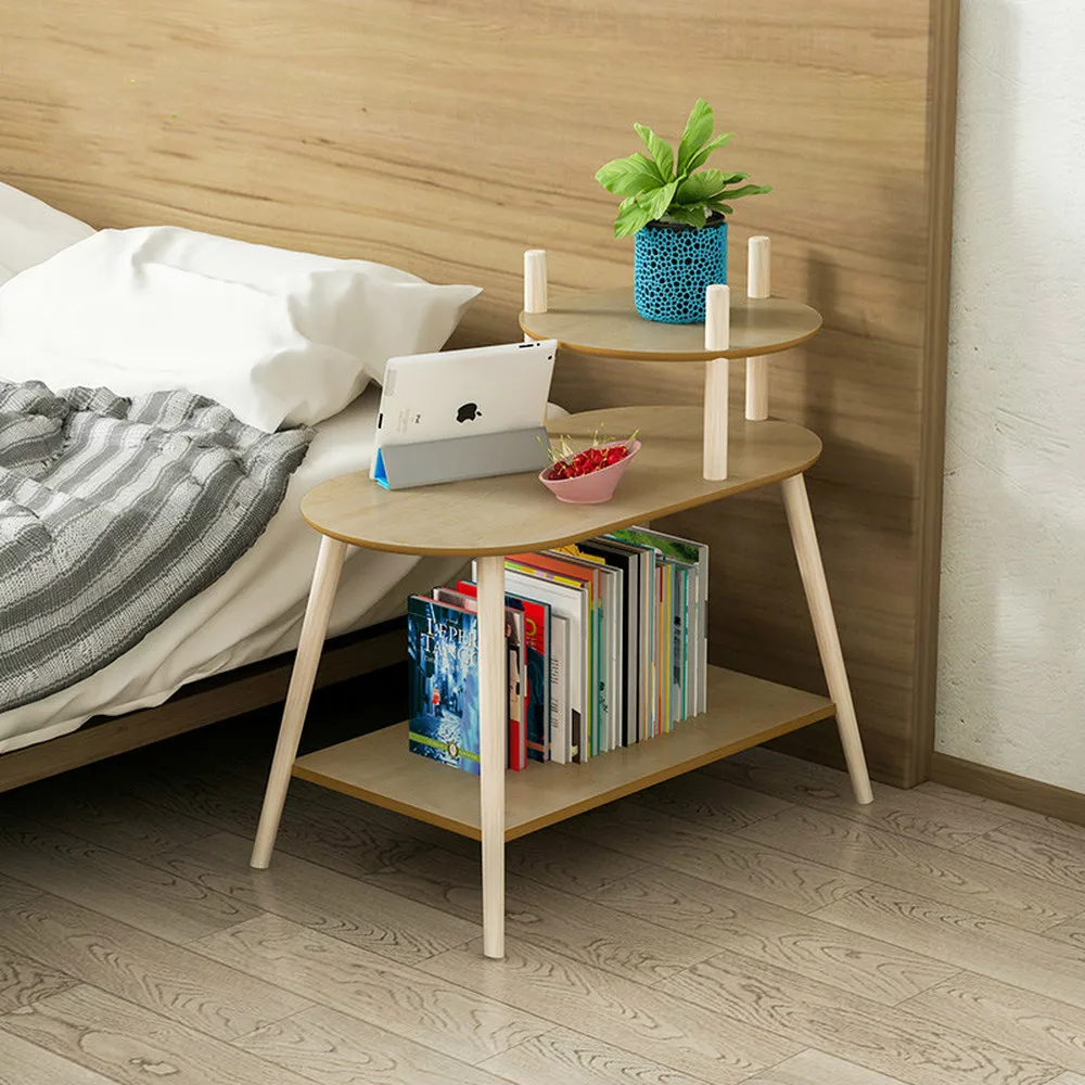Coffee table Nordic simple modern side corner several three-layer tea table small apartment coffee table solid wood LM01041111