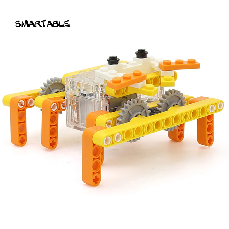 Он произвел неизгладимое техника Электрический Роботизированная Краб Building Block творческий набор игрушки для детей пара подарок