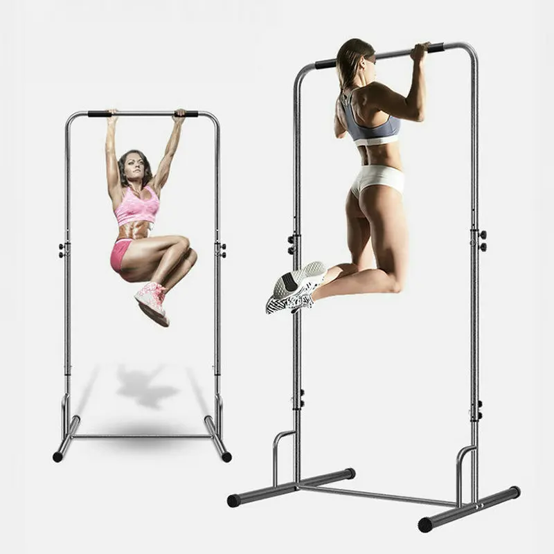 US $142.49 Width 70cm Base Indoor Horizontal Bar Capacity 150KG Pull Up Bar with Thicken Steel Pipe 5 Grade Adjust Fitness Chin Up