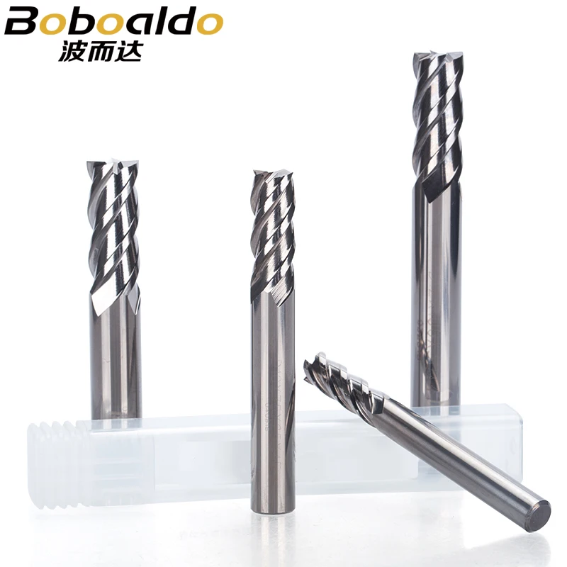 1 шт. HRC 65 Cermet 4 флейты спиральная Концевая фреза CNC Высокая износостойкость для
