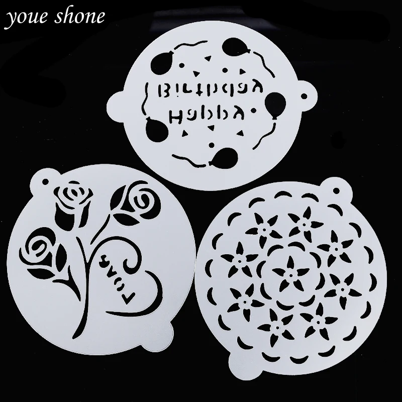 Rose shape fondant cake stencil Cake Stencil Birthday or coffee