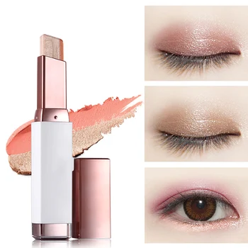 

Double Color Eye Shadow Stick Gradient color Natural Looking Shimmer Glitter Eye Shadow Pencil Earth Tone Make Eye Makeup Easy