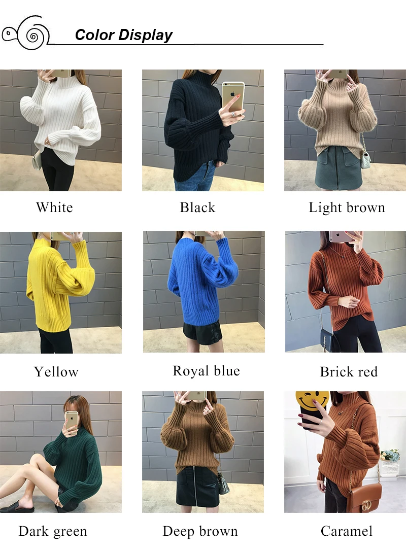 Новое поступление, женский зимний свитер, 9 цветов, рукав-фонарик, Женская водолазка, кашемировый женский джемпер, пуловер
